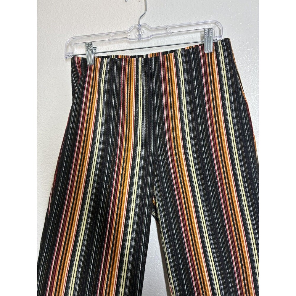 Free People Kitty Flare Pants Womens S Multicolor Stripe Elastic Waist Pull On - Picture 5 of 14